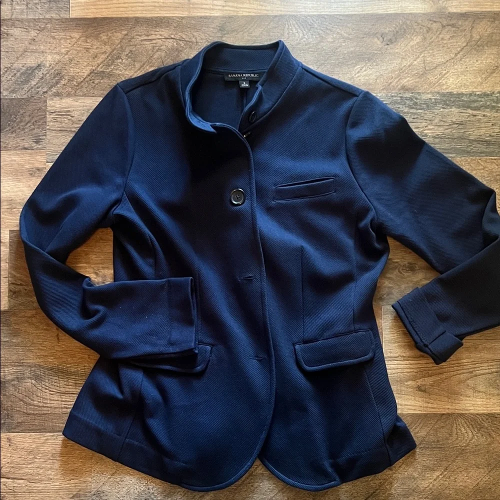Banana Republic Dark Blue Women's Blazer - Picture 2 of 6